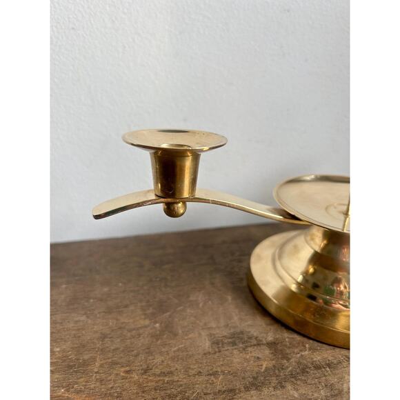 Vintage Brass Candelabra | Unity Candleholder Centerpiece - Picture 3 of 7